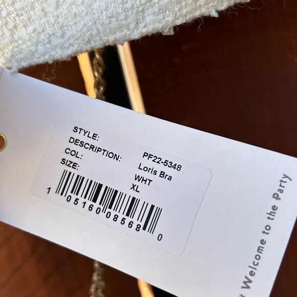 Retrofete Loris Bra in White NWT size XL - Picture 7 of 8